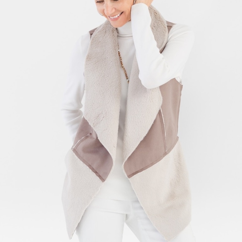 CHICOS Shearling Vest